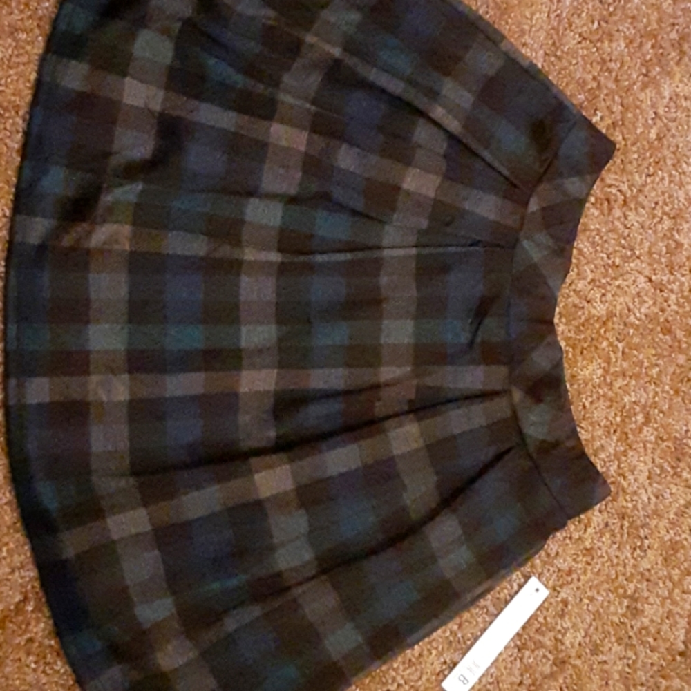 Blue plaid skater skirt, XS, Joe B brand